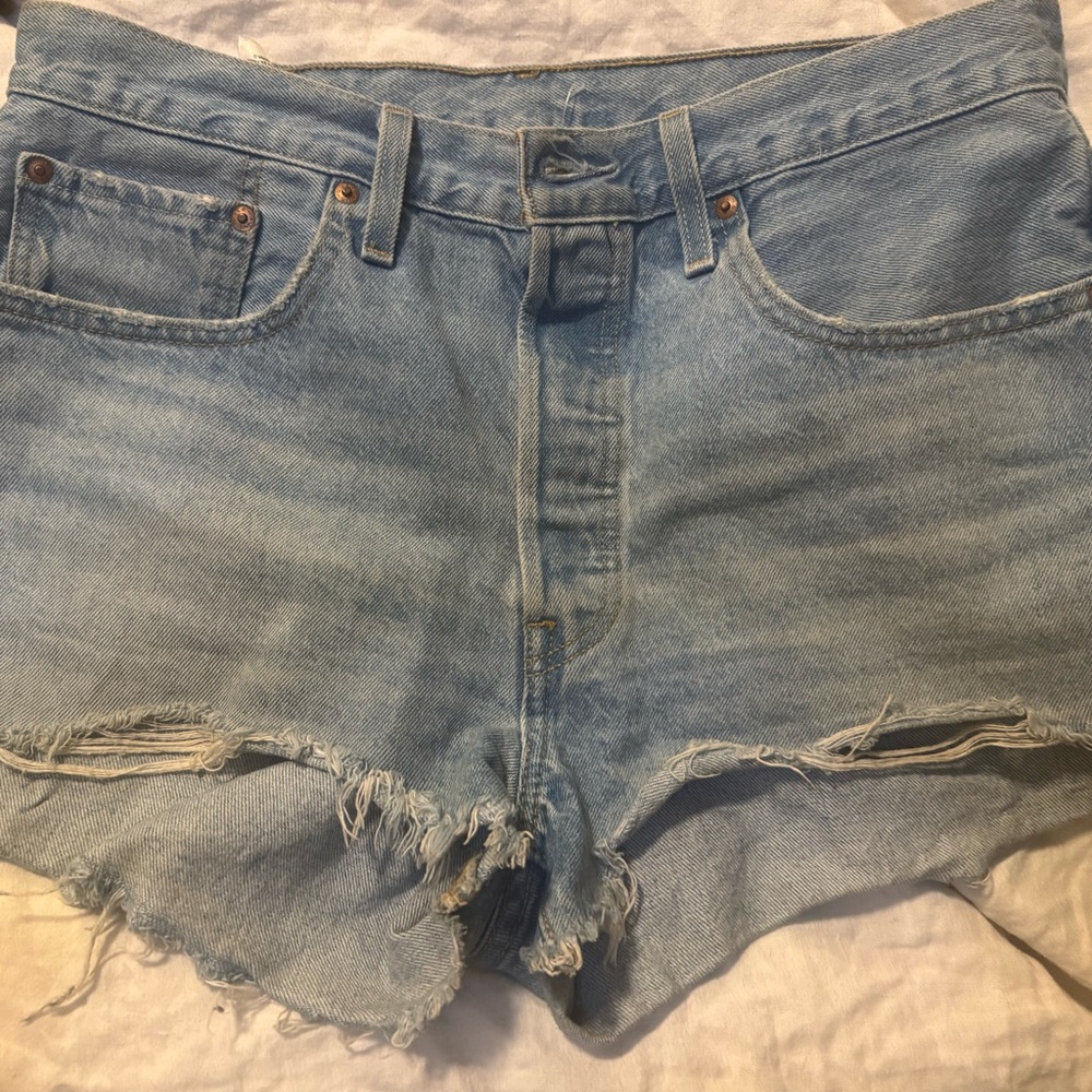 Levi's Light Blue Jean Shorts